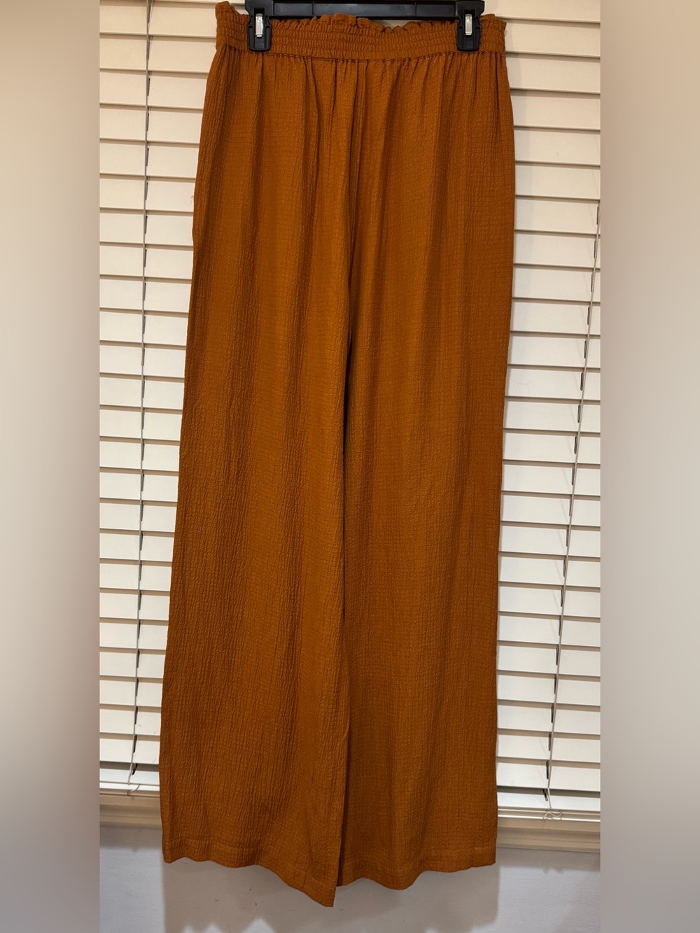 Calvin Klein Wide-Leg Pants in Rust Orange